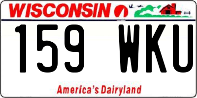 WI license plate 159WKU