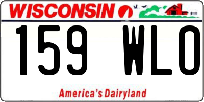 WI license plate 159WLO