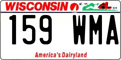 WI license plate 159WMA