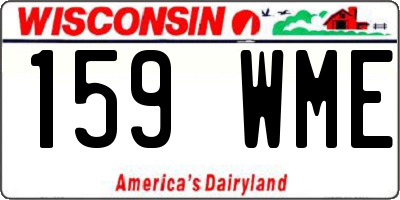 WI license plate 159WME