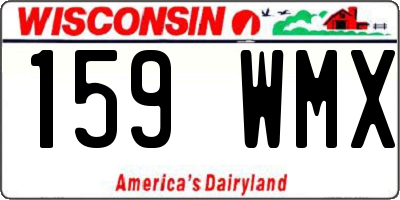 WI license plate 159WMX
