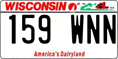WI license plate 159WNN