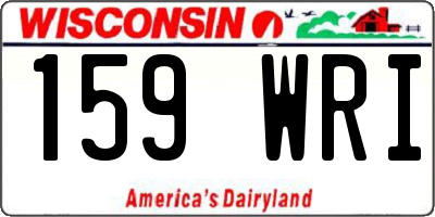 WI license plate 159WRI