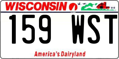WI license plate 159WST
