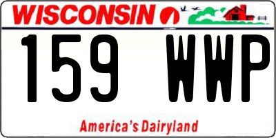 WI license plate 159WWP