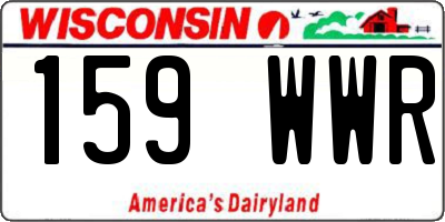 WI license plate 159WWR