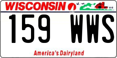 WI license plate 159WWS