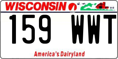 WI license plate 159WWT