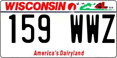 WI license plate 159WWZ
