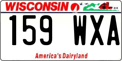 WI license plate 159WXA