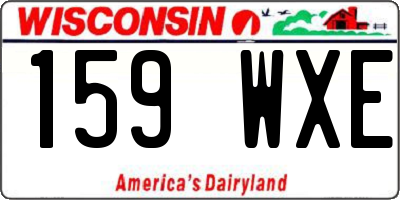 WI license plate 159WXE