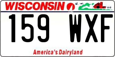 WI license plate 159WXF