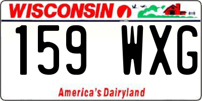 WI license plate 159WXG