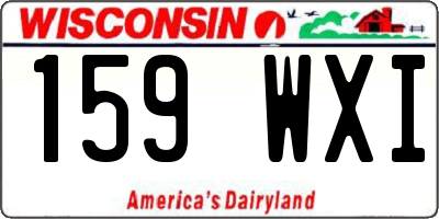 WI license plate 159WXI