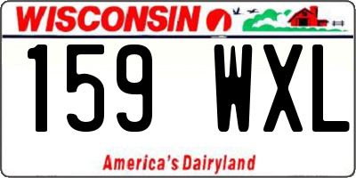 WI license plate 159WXL