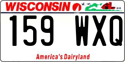WI license plate 159WXQ
