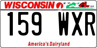 WI license plate 159WXR