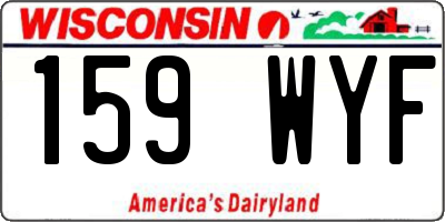 WI license plate 159WYF