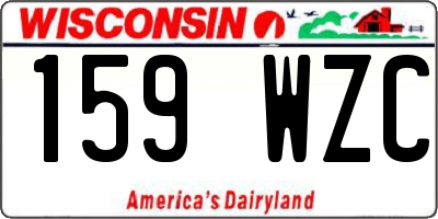 WI license plate 159WZC