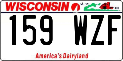 WI license plate 159WZF