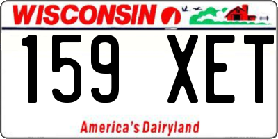 WI license plate 159XET