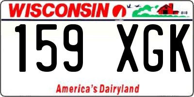 WI license plate 159XGK