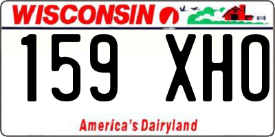WI license plate 159XHO