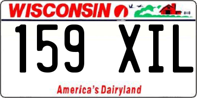 WI license plate 159XIL
