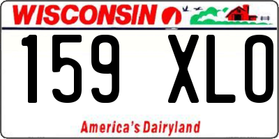 WI license plate 159XLO