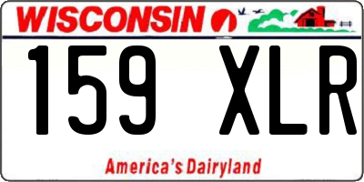 WI license plate 159XLR