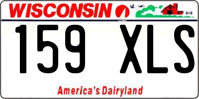 WI license plate 159XLS