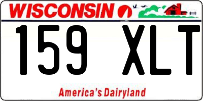 WI license plate 159XLT
