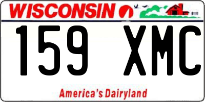WI license plate 159XMC