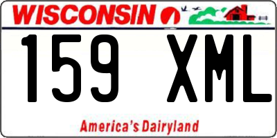 WI license plate 159XML
