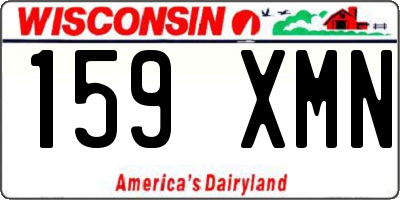 WI license plate 159XMN