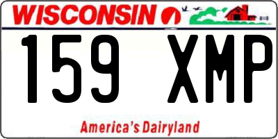 WI license plate 159XMP