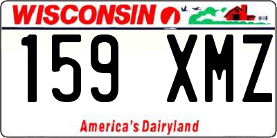 WI license plate 159XMZ