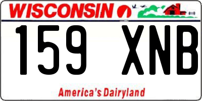 WI license plate 159XNB