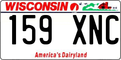 WI license plate 159XNC