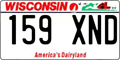 WI license plate 159XND