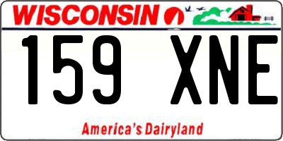 WI license plate 159XNE