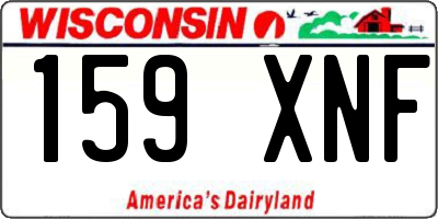 WI license plate 159XNF