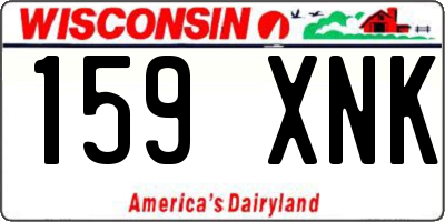 WI license plate 159XNK