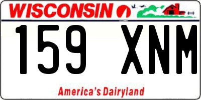 WI license plate 159XNM