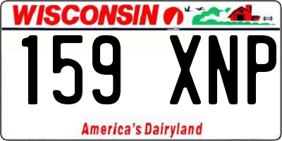 WI license plate 159XNP