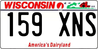 WI license plate 159XNS