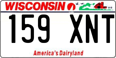 WI license plate 159XNT