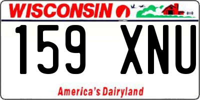 WI license plate 159XNU