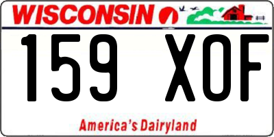 WI license plate 159XOF