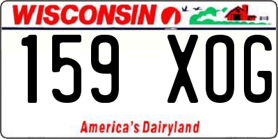 WI license plate 159XOG